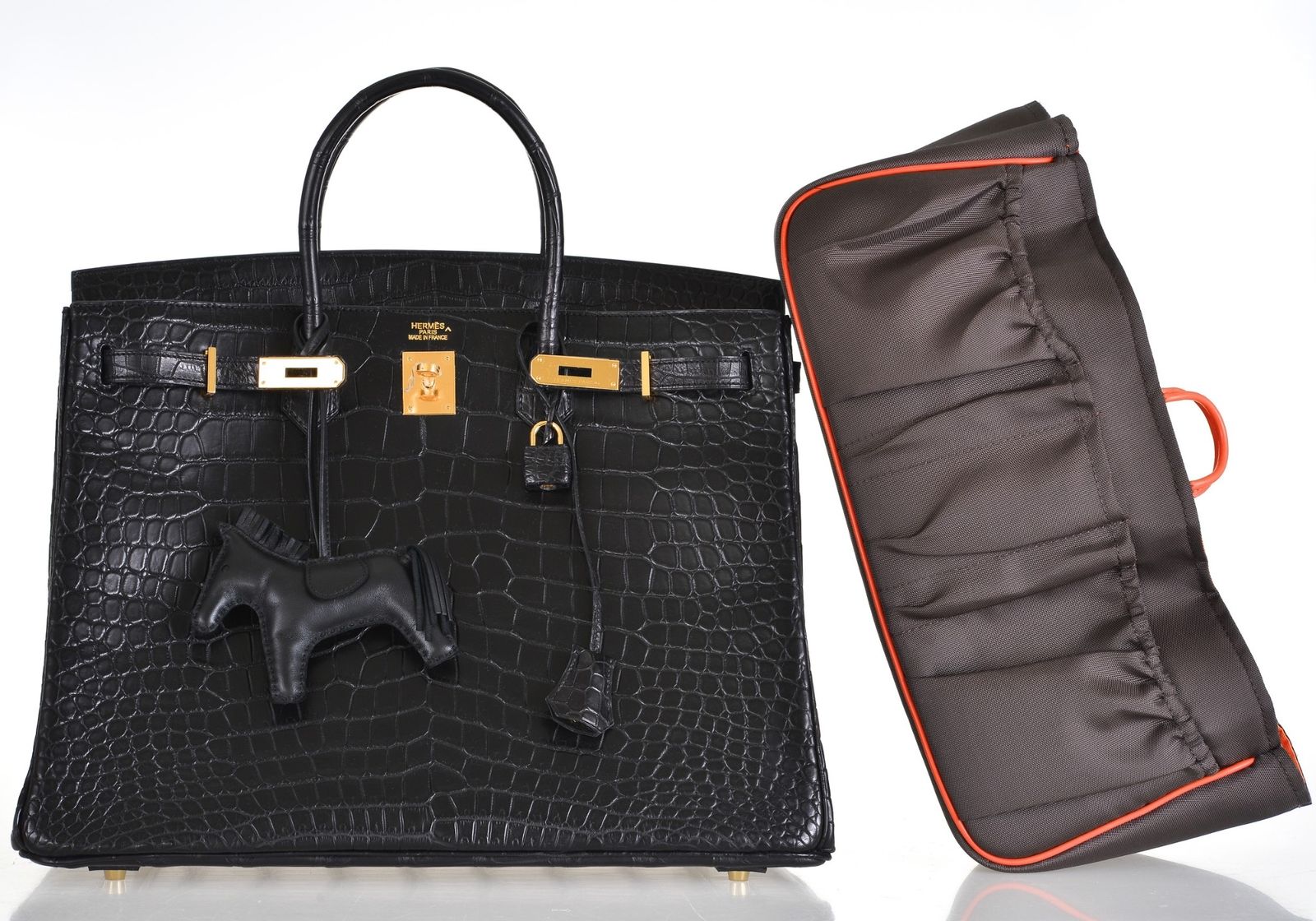 爱马仕鳄鱼皮灰色birkin25寸,爱马仕鳄鱼皮包银
