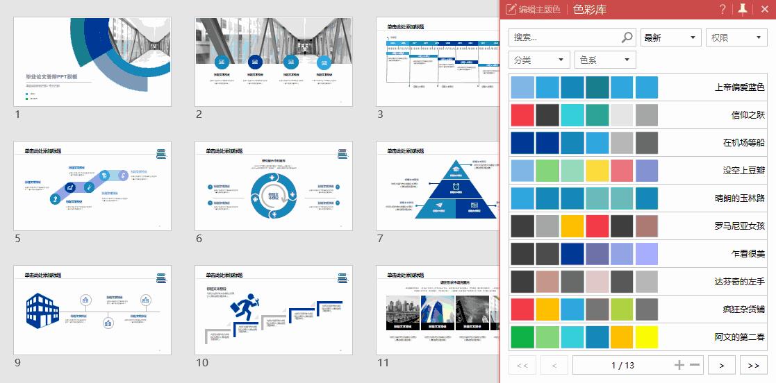 2套经典毕业论文答辩ppt模板,毕业答辩课题ppt模板