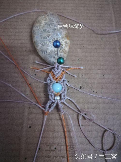 福盘吊坠项链怎么编绳好看,平安扣吊坠红绳项链编绳教程