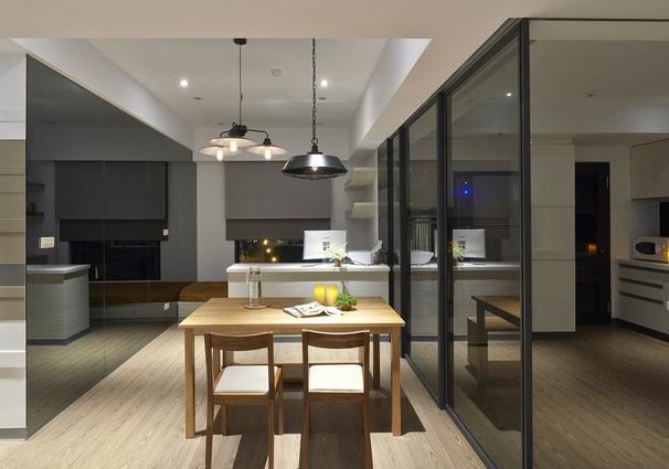 餐厅30公分屏风隔断现代简约,2021厨房餐厅隔断柜效果图大全