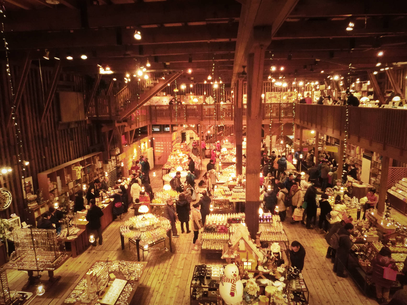 北海道冬日小樽,日本北海道小樽雪夜