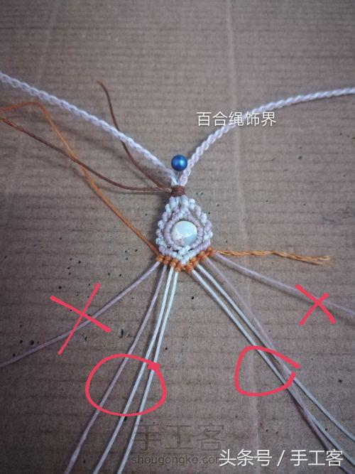 福盘吊坠项链怎么编绳好看,平安扣吊坠红绳项链编绳教程