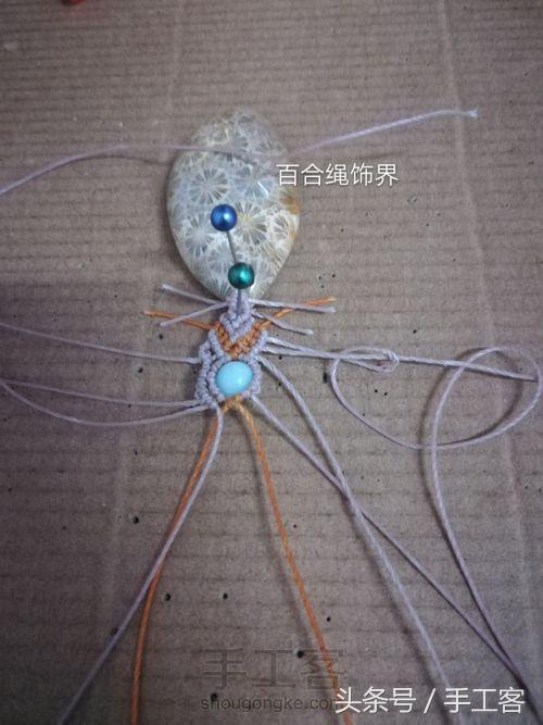 福盘吊坠项链怎么编绳好看,平安扣吊坠红绳项链编绳教程