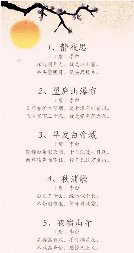 这50首中华经典古诗，最适合给宝宝做早教了，赶紧收起来放好了