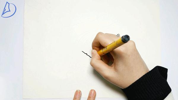 绿色系软萌蜡笔画,可爱画风蜡笔画