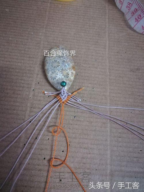 福盘吊坠项链怎么编绳好看,平安扣吊坠红绳项链编绳教程