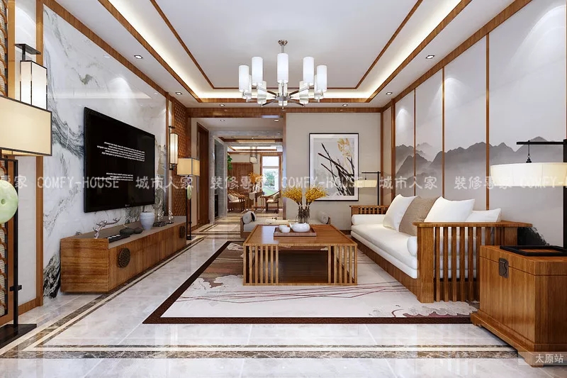 太美了,不想说话只想感受!太原阳光揽胜230平,新中式风展禅意