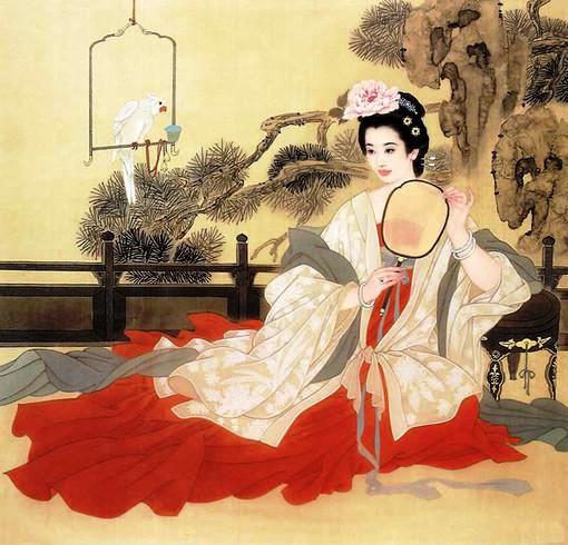 国画名家杨淑涛工笔仕女画欣赏,赵国经工笔仕女画作品欣赏