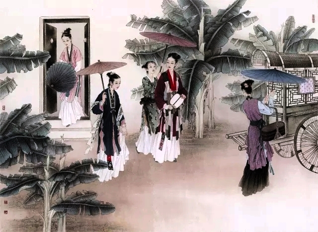 国画名家杨淑涛工笔仕女画欣赏,赵国经工笔仕女画作品欣赏