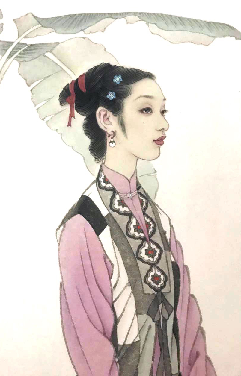 国画名家杨淑涛工笔仕女画欣赏,赵国经工笔仕女画作品欣赏