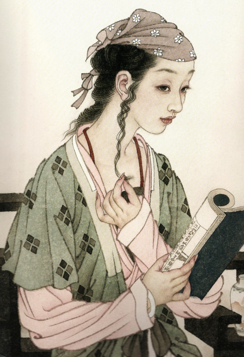 国画名家杨淑涛工笔仕女画欣赏,赵国经工笔仕女画作品欣赏