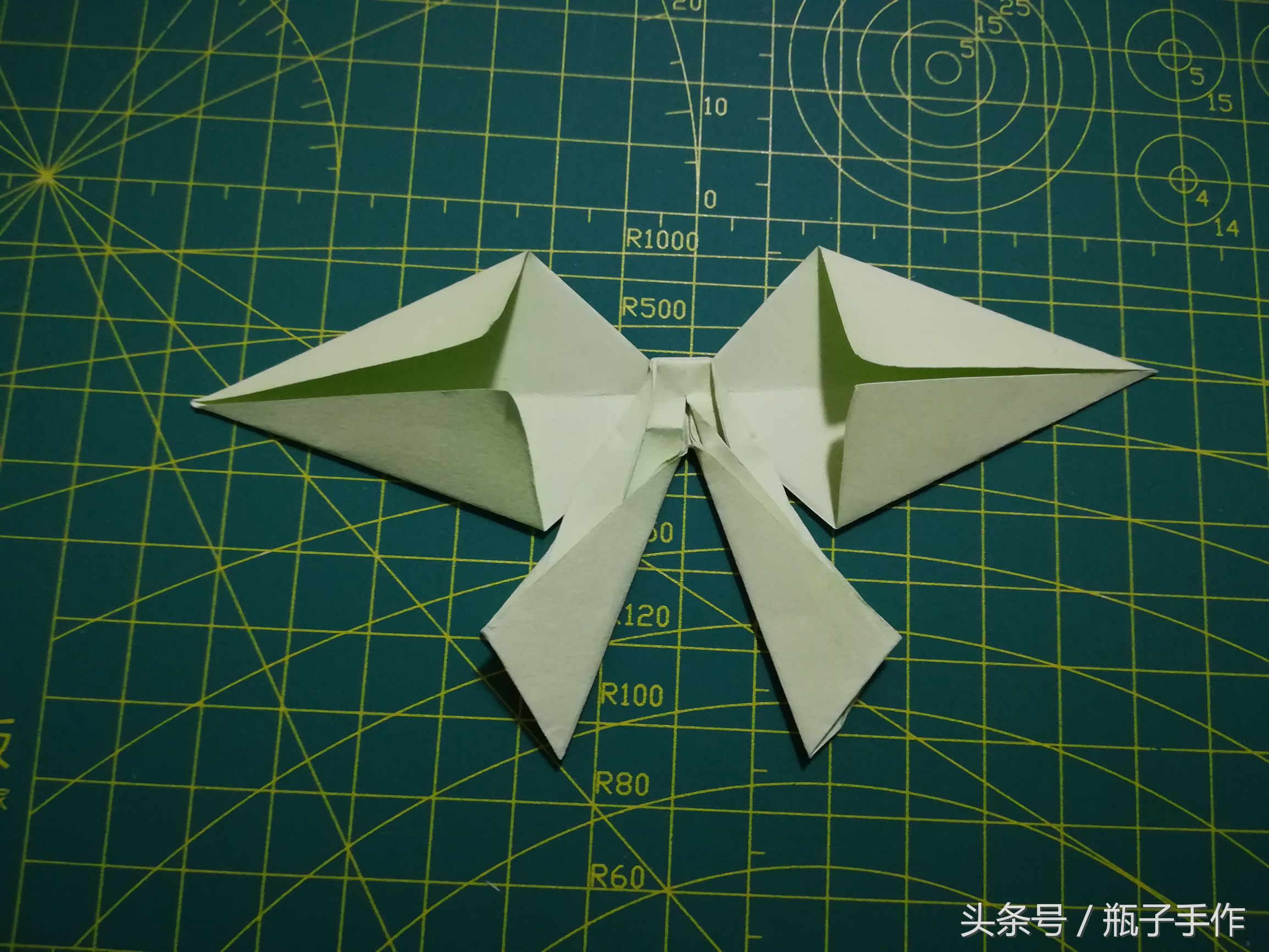 手工diy折纸ins蝴蝶结,手工折纸蝴蝶结详细慢教程