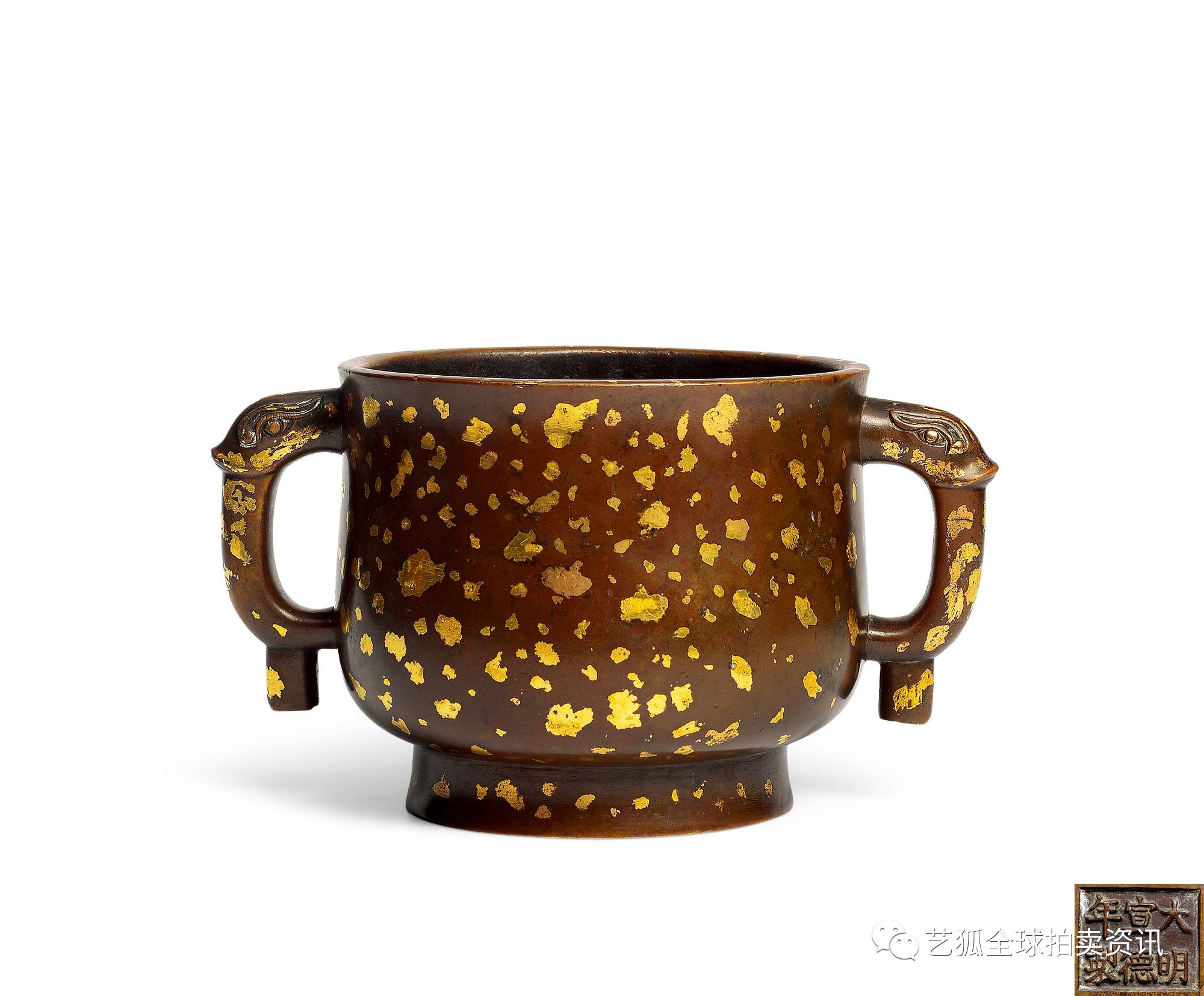 石叟镶银丝铜炉拍卖纪录,铜炉拍卖价格一览表