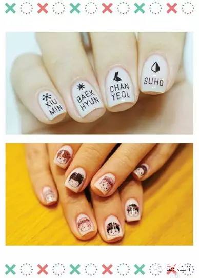 男团同款美甲,韩国男团同款美甲图片
