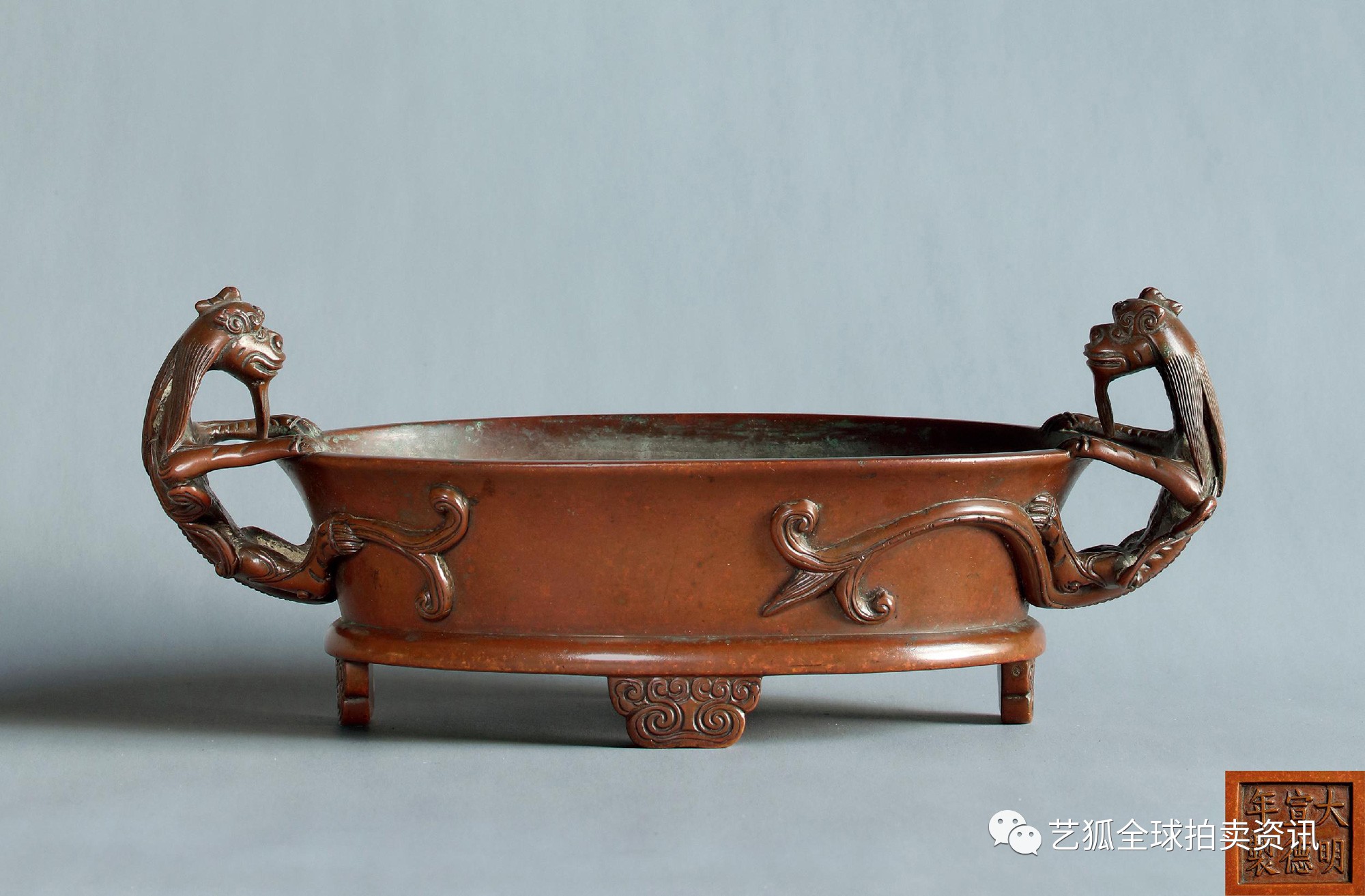 石叟镶银丝铜炉拍卖纪录,铜炉拍卖价格一览表