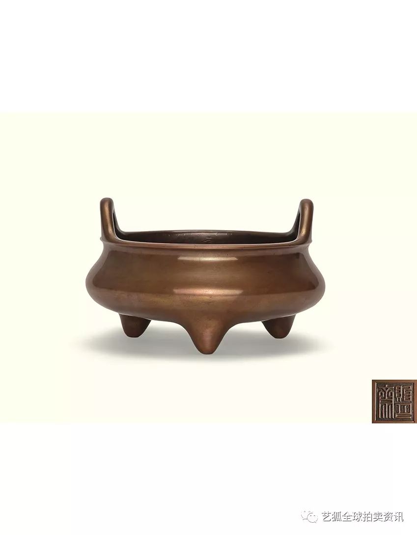 石叟镶银丝铜炉拍卖纪录,铜炉拍卖价格一览表