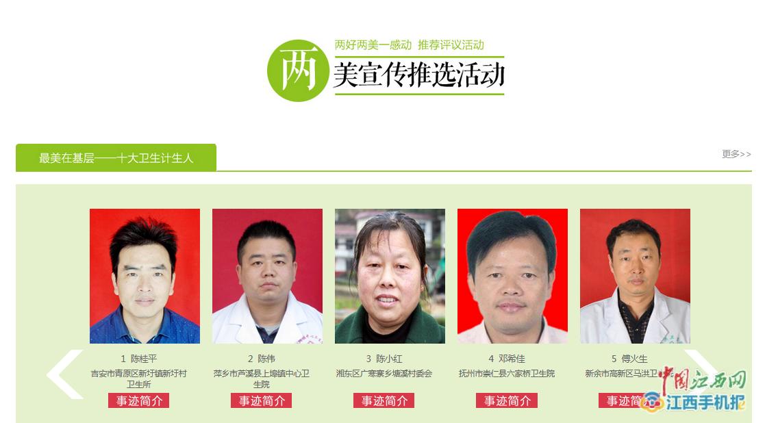 全省卫生系统优秀个人,2018江西最美医生评选