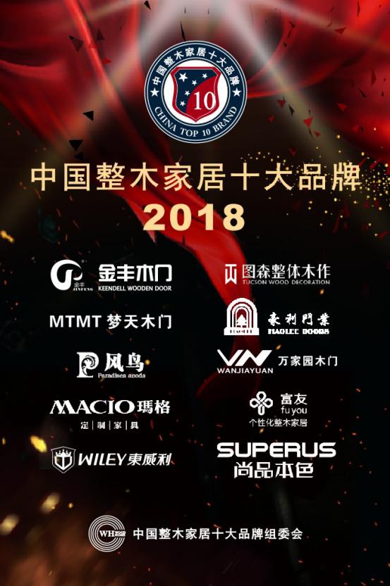 2018中国整体家居十大品牌金丰、梦天、风鸟强势来袭