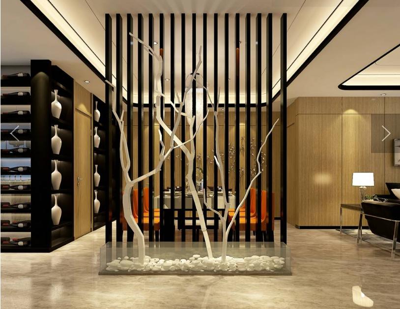 餐厅30公分屏风隔断现代简约,2021厨房餐厅隔断柜效果图大全