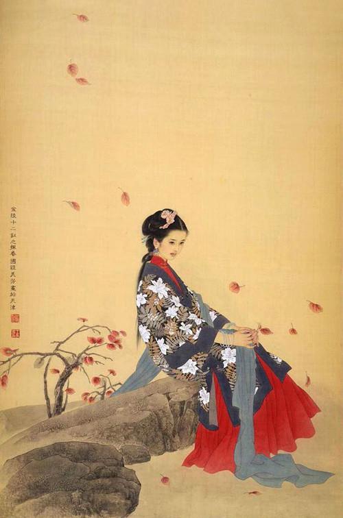 国画名家杨淑涛工笔仕女画欣赏,赵国经工笔仕女画作品欣赏