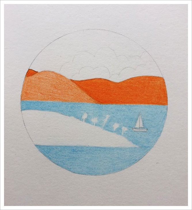 治愈系风景彩铅画简单入门,彩铅简单风景画详细教程