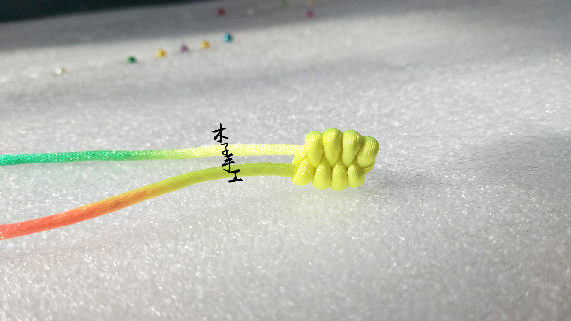 简单的麦穗编绳,麦穗结编绳教程手链