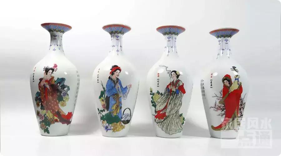 瓷器风水摆件客厅,适合放玄关的摆件轻奢高端瓷器