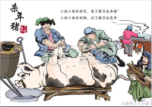 东北杀年猪吃杀猪菜全过程,东北的杀猪菜和血肠的做法大全