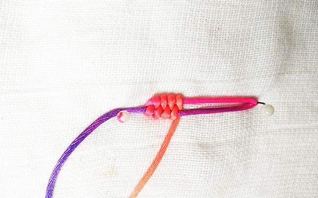 简单的麦穗编绳,麦穗结编绳教程手链