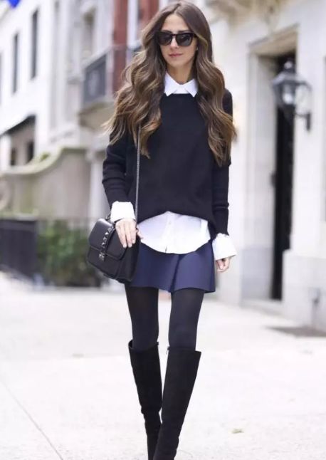 男士高领毛衣和衬衫叠穿,毛衣衬衫叠穿预知早春时尚风潮