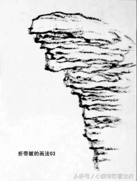折带皴山水画代表作,山水画皴法教学视频