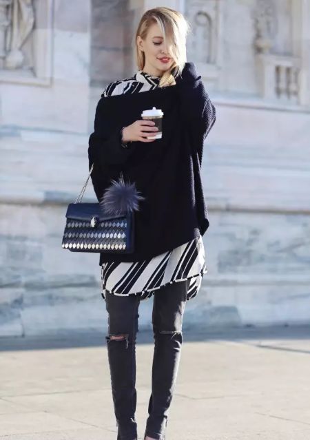 男士高领毛衣和衬衫叠穿,毛衣衬衫叠穿预知早春时尚风潮