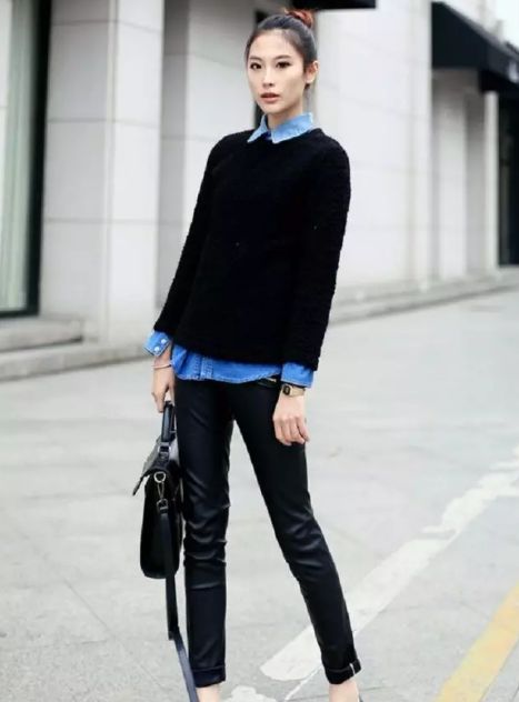 男士高领毛衣和衬衫叠穿,毛衣衬衫叠穿预知早春时尚风潮