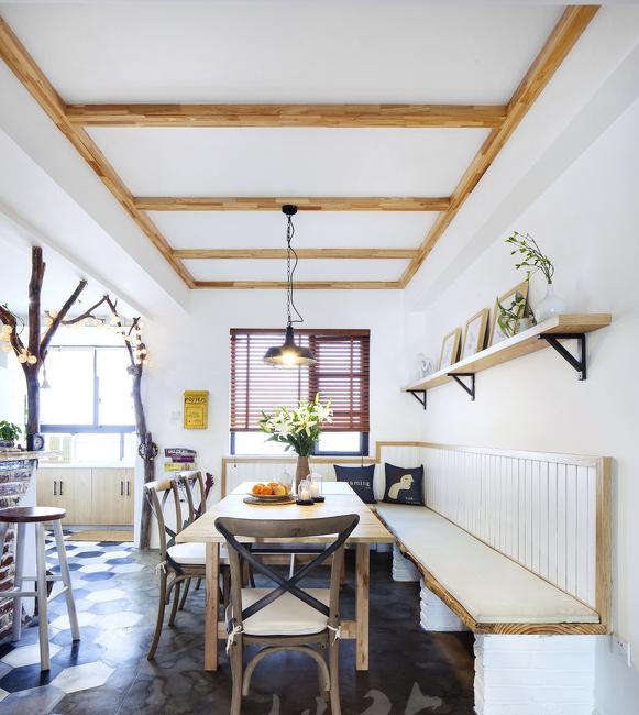 特色餐厅卡座隔断到顶木饰效果图,餐厅卡座一体效果图