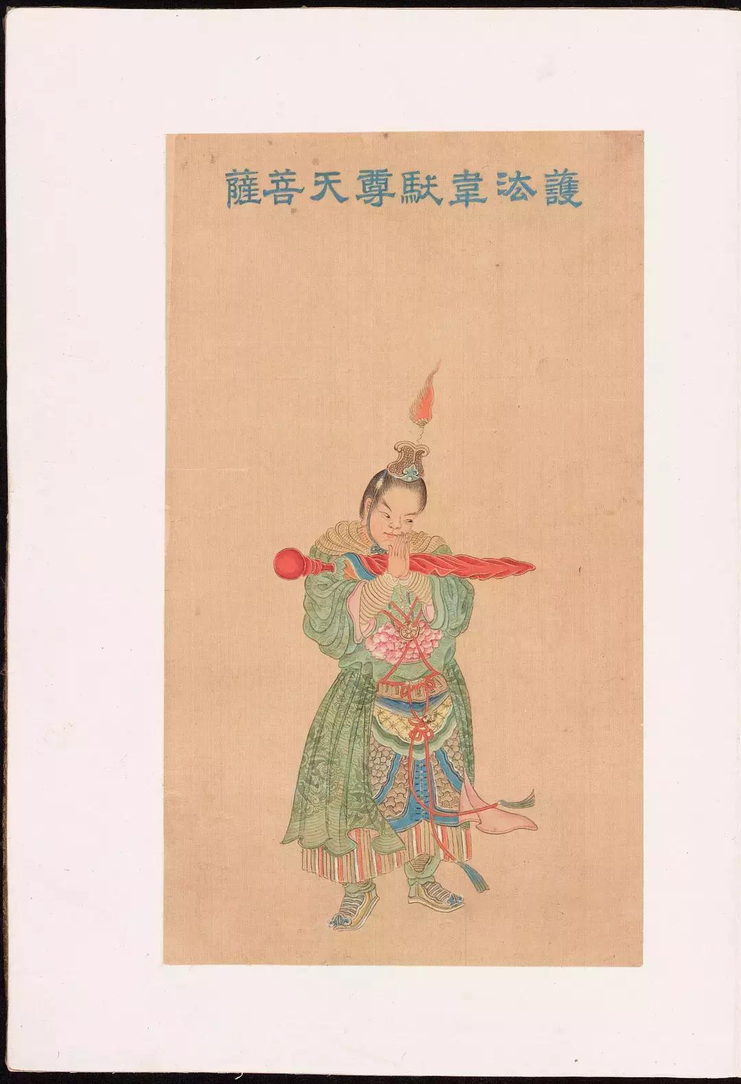 大悲咒铜画壁画,清末白棉纸大悲神咒版画