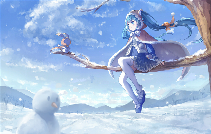 雪初音snowmiku2021活动报告,下雪天和雪人更配