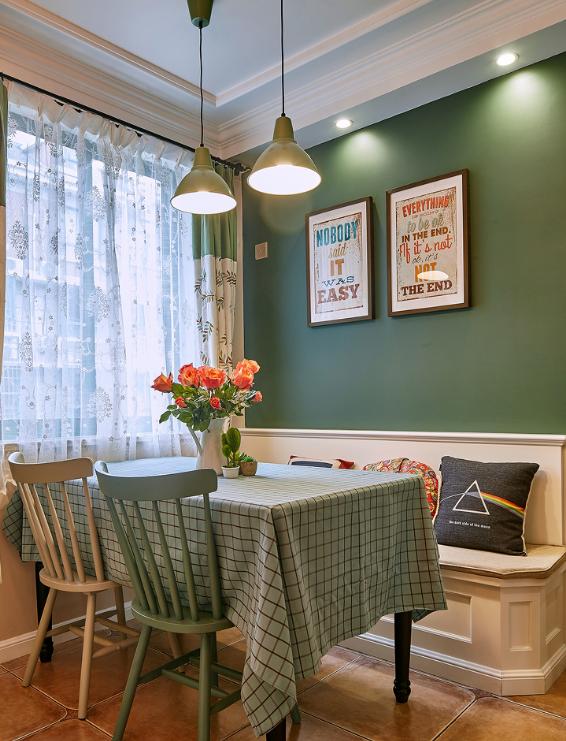 特色餐厅卡座隔断到顶木饰效果图,餐厅卡座一体效果图