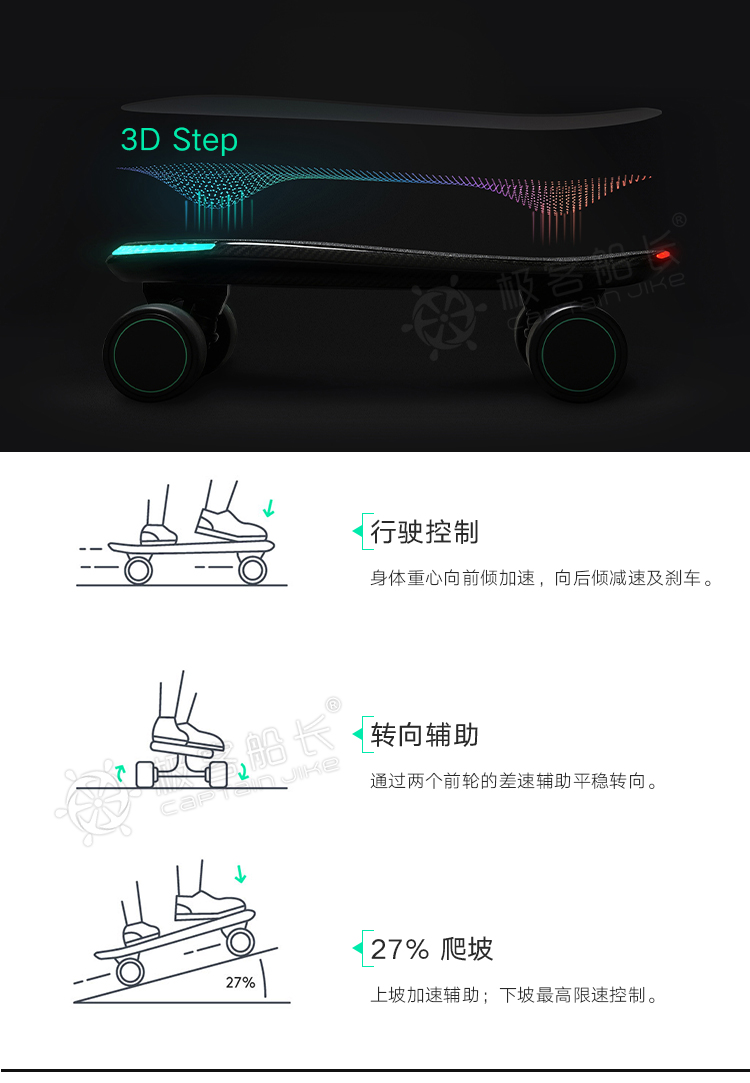 体感电动滑板,美国电动滑板