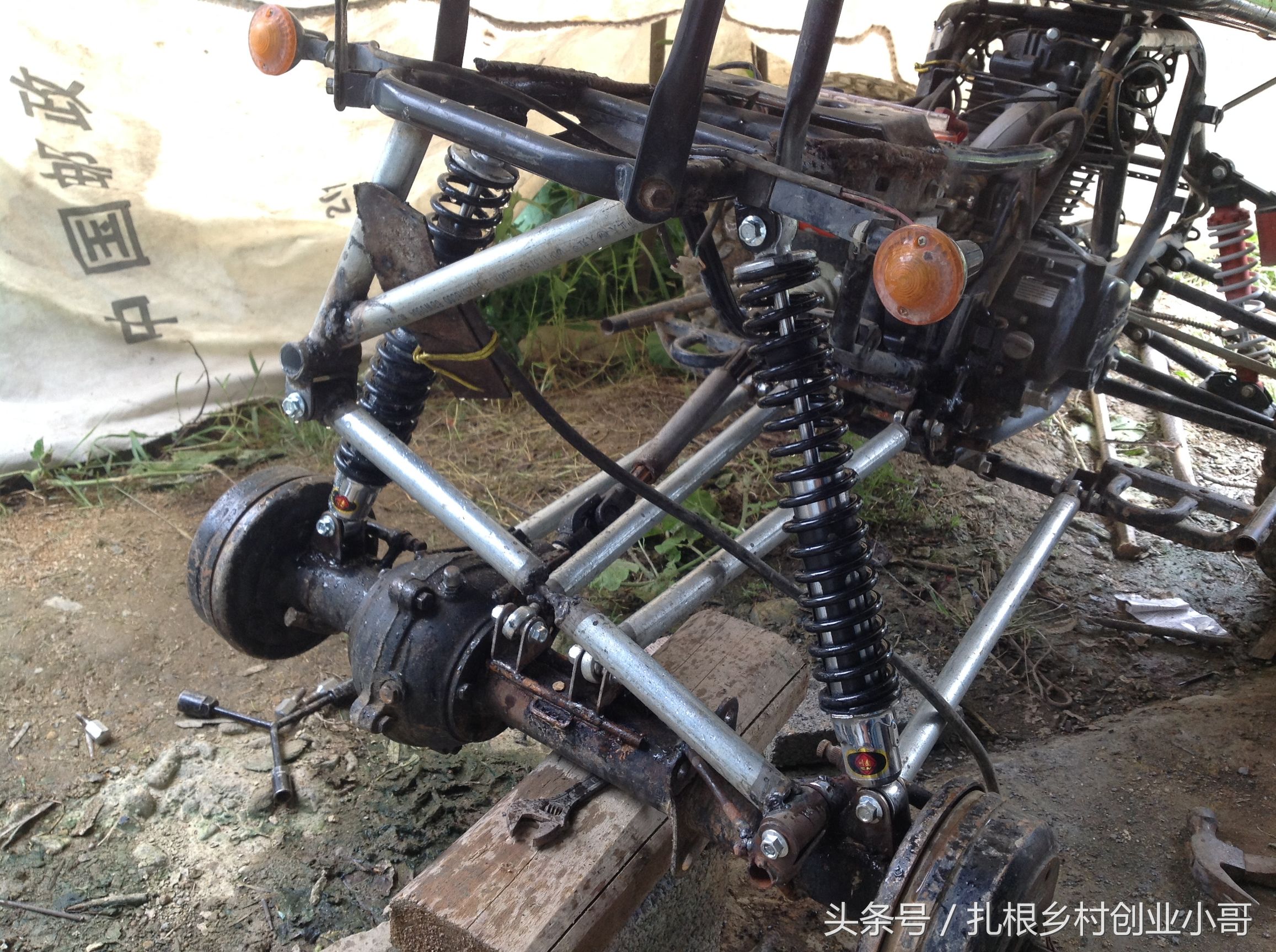 自改沙滩车教程,沙滩车改旋耕轮