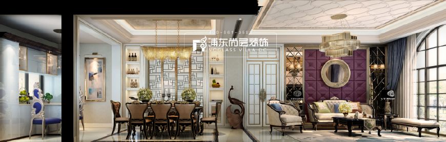 上海浦东新区碧云左岸独栋别墅,碧云湾样板间装修效果图