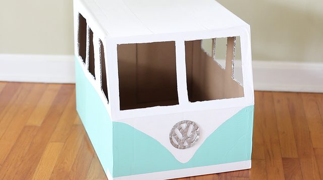 自制猫咪纸箱简单教程,纸箱自制一只迷你小宠物