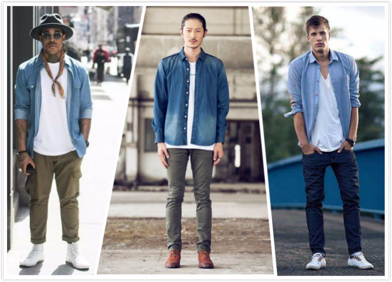型男打造牛仔穿搭指南,牛仔工装衬衫型男