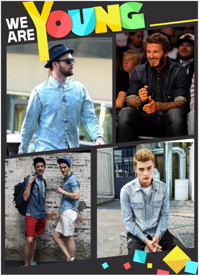 型男打造牛仔穿搭指南,牛仔工装衬衫型男