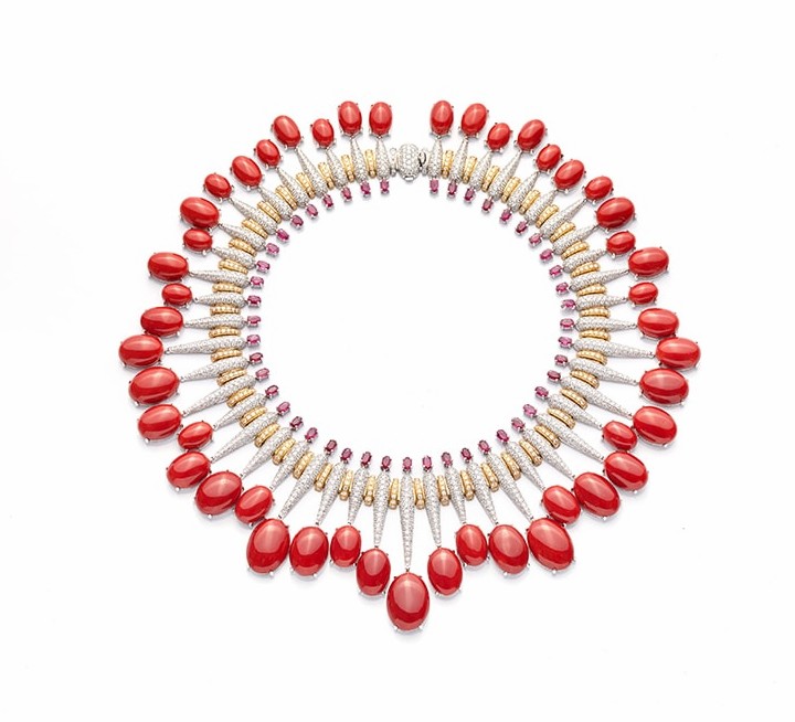 红珊瑚复古高级珠宝,欧洲红珊瑚珠宝