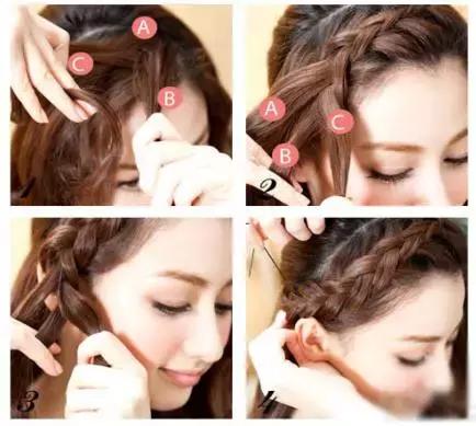 单辫前额编发教程,前额发型编发教程图解