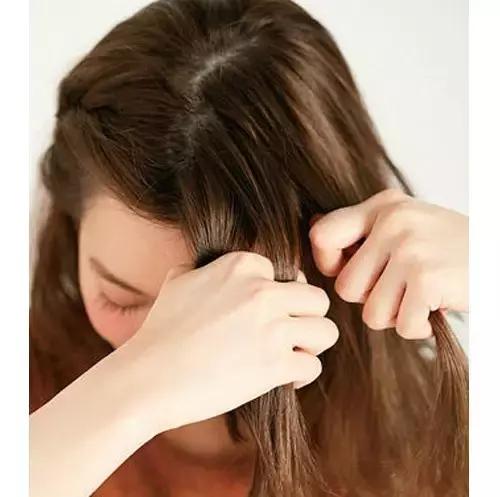 单辫前额编发教程,前额发型编发教程图解