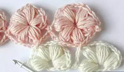 用毛线做泡芙花毯,泡芙花毯钩织教程