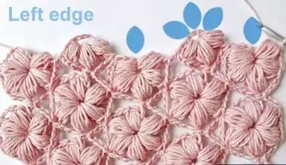 用毛线做泡芙花毯,泡芙花毯钩织教程