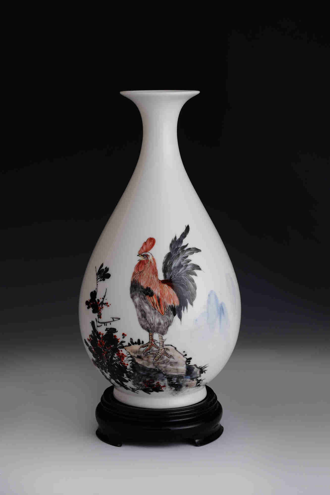 五彩纹龙凤瓷瓶,景德镇十二生肖瓷瓶