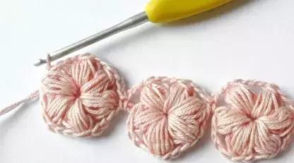 用毛线做泡芙花毯,泡芙花毯钩织教程